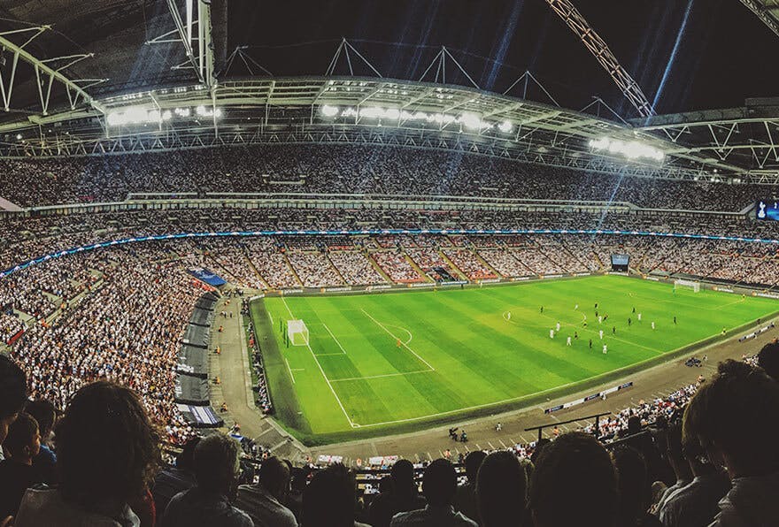 Football pitch at Wembley stadium 